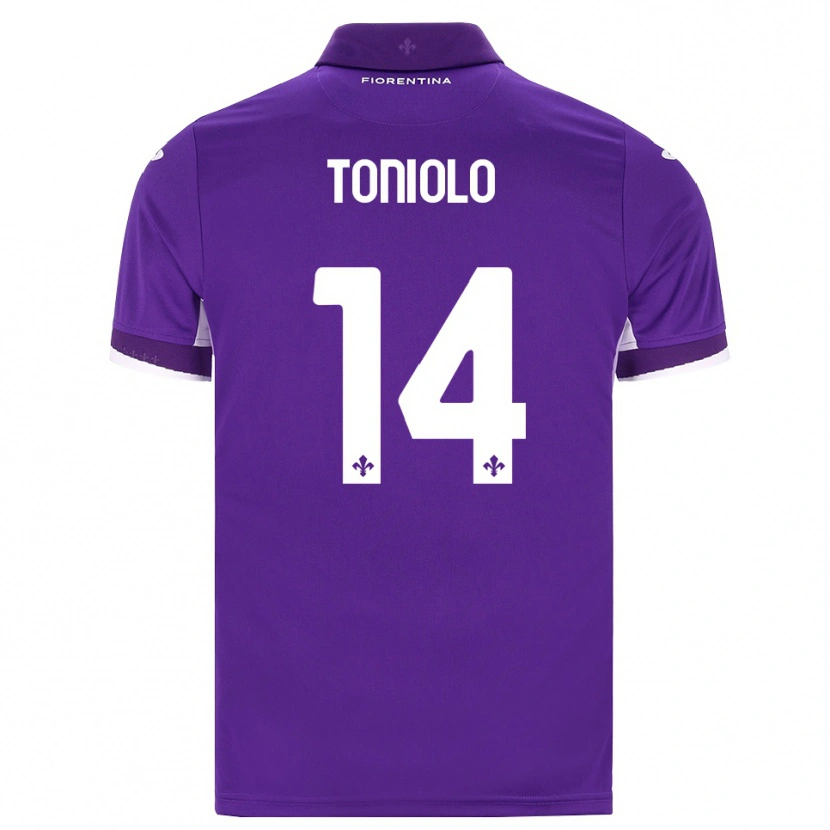 Danxen Homem Camisola Martina Toniolo #14 Roxo Branco Rosa Principal 2026/27 Camisa Brasil