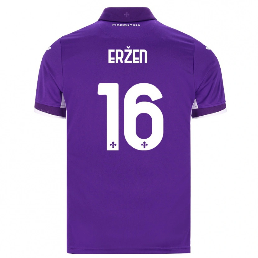 Danxen Homem Camisola Kaja Erzen #16 Roxo Branco Rosa Principal 2026/27 Camisa Brasil