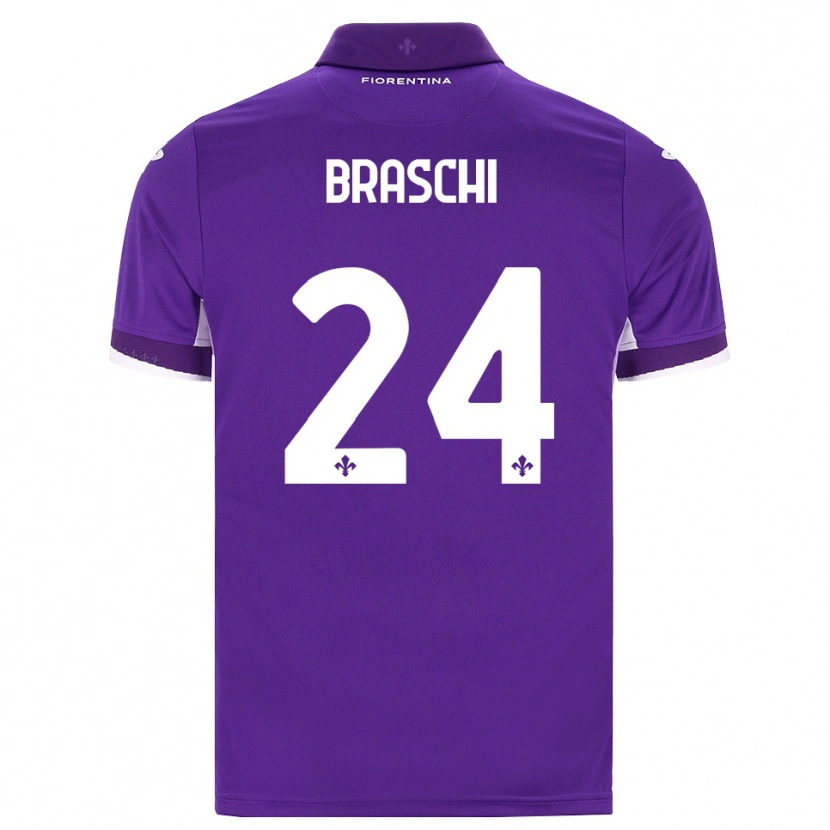 Danxen Homem Camisola Riccardo Braschi #24 Roxo Branco Rosa Principal 2026/27 Camisa Brasil