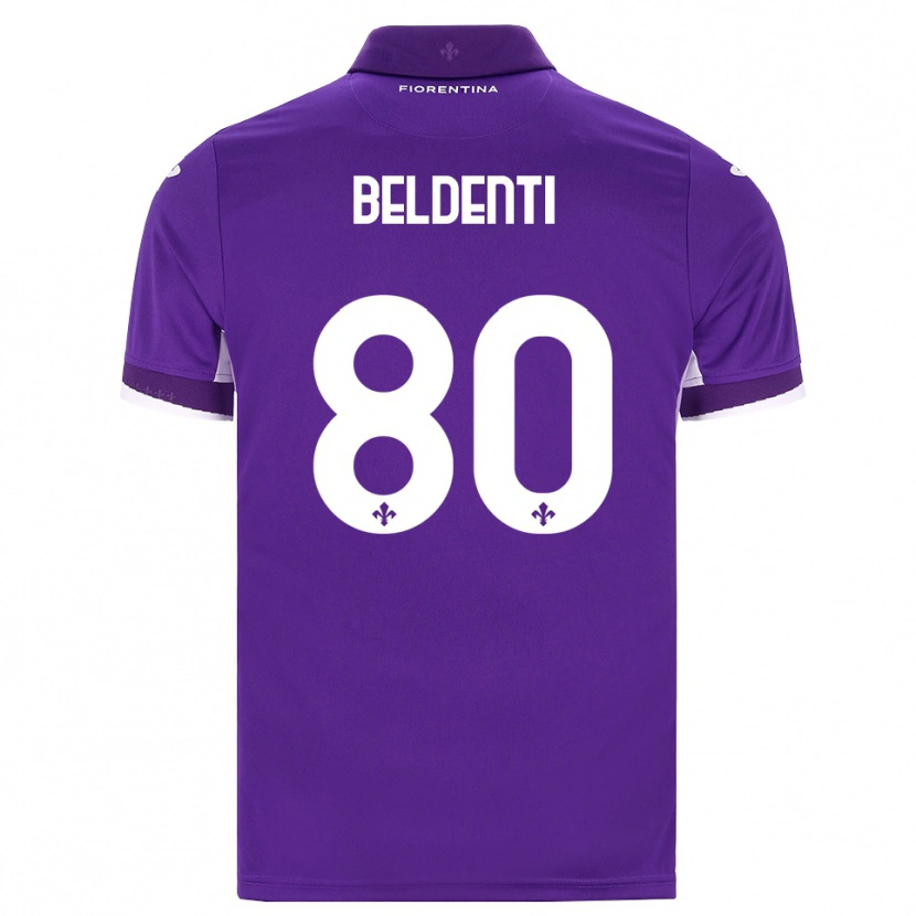Danxen Homem Camisola Dennis Beldenti #80 Roxo Branco Rosa Principal 2026/27 Camisa Brasil