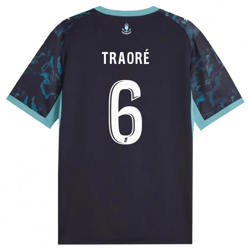 Danxen Homem Camisola Soumaïla Traoré #6 Turquesa Pálida Branco Preto Alternativa 2026/27 Camisa Brasil