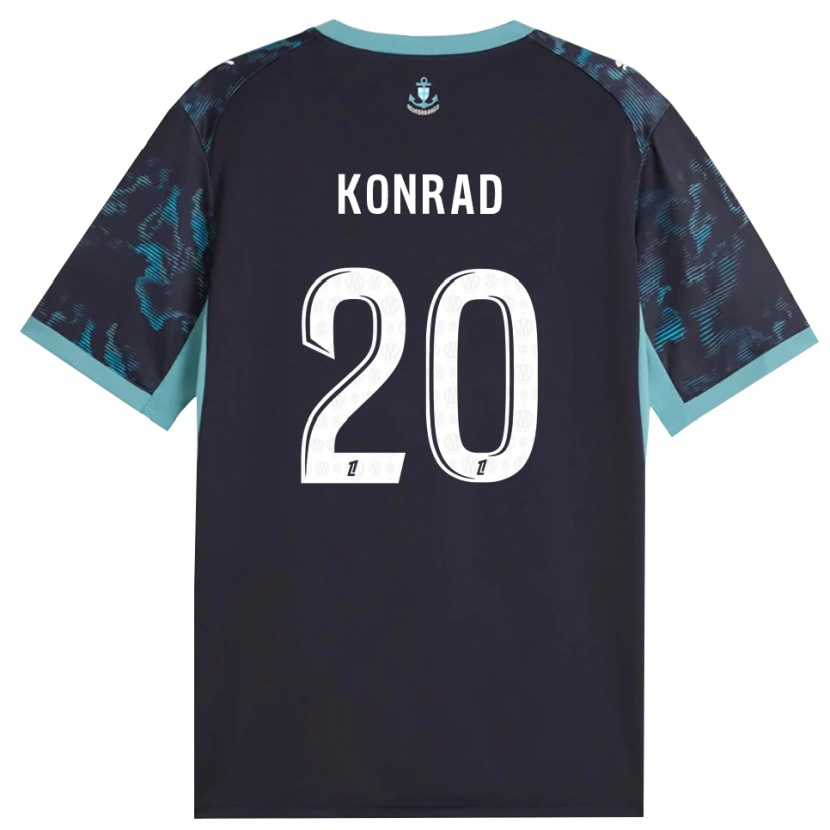 Danxen Homem Camisola Konrad De La Fuente #20 Turquesa Pálida Branco Preto Alternativa 2026/27 Camisa Brasil