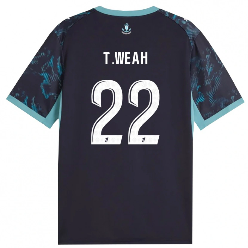 Danxen Homem Camisola Timothy Weah #22 Turquesa Pálida Branco Preto Alternativa 2026/27 Camisa Brasil