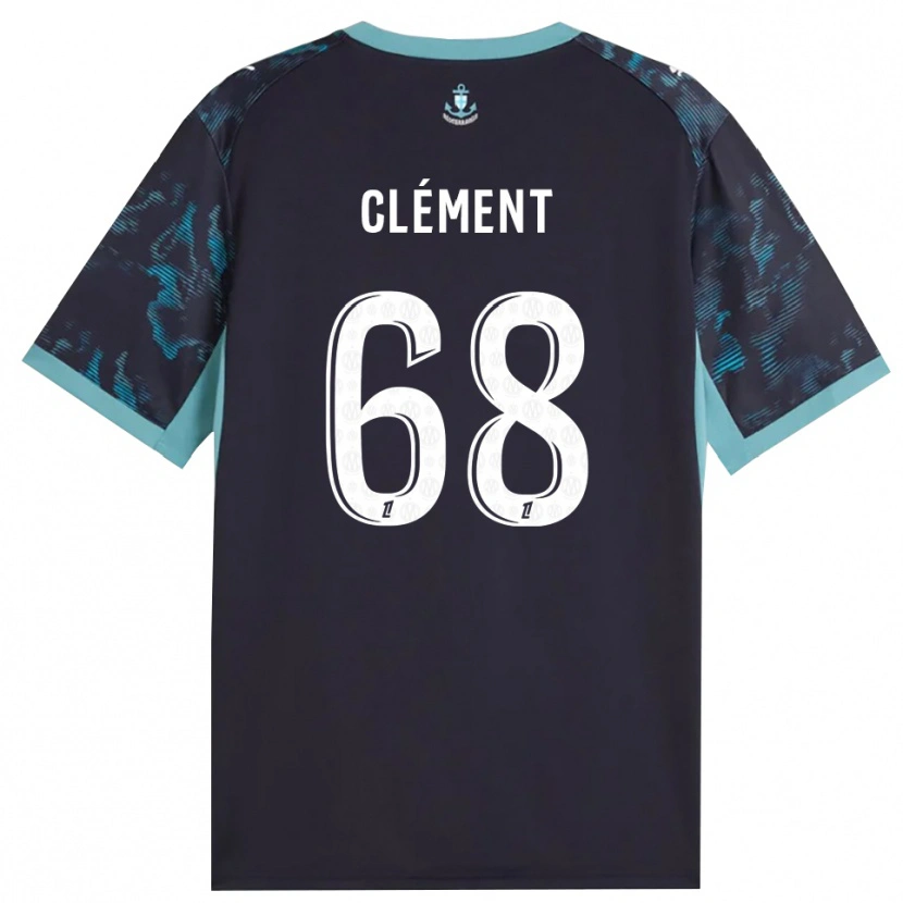 Danxen Homem Camisola Mathis Clément #68 Turquesa Pálida Branco Preto Alternativa 2026/27 Camisa Brasil