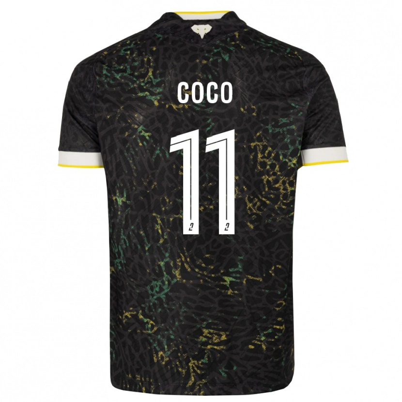 Danxen Homem Camisola Marcus Coco #11 Preto Branco Amarelo Alternativa 2026/27 Camisa Brasil