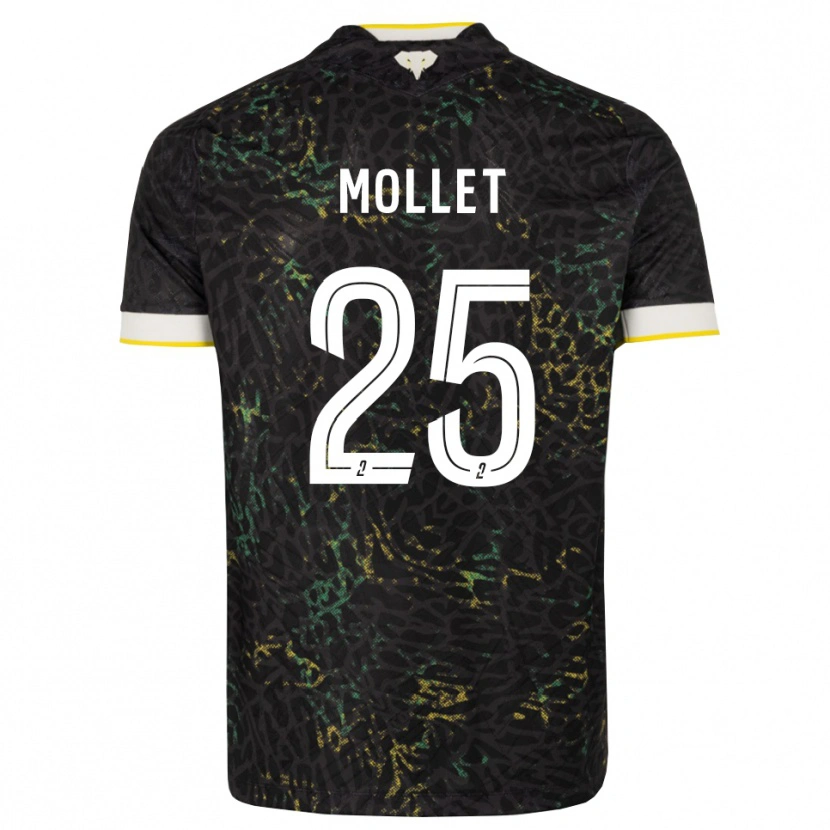 Danxen Homem Camisola Florent Mollet #25 Preto Branco Amarelo Alternativa 2026/27 Camisa Brasil