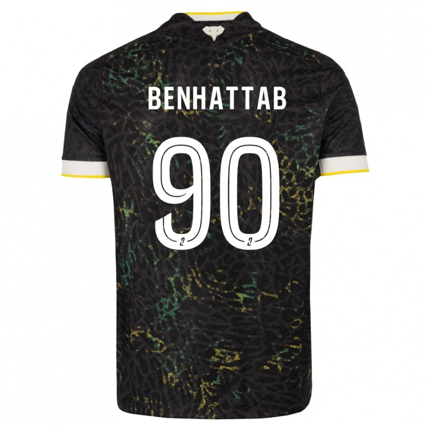 Danxen Homem Camisola Yassine Benhattab #90 Preto Branco Amarelo Alternativa 2026/27 Camisa Brasil