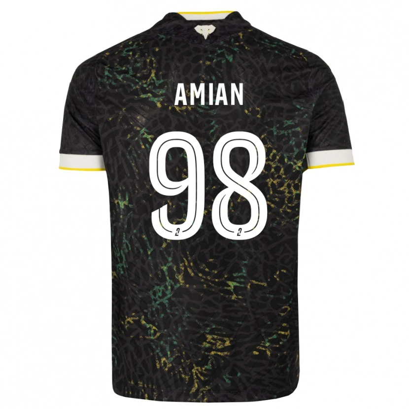 Danxen Homem Camisola Kelvin Amian #98 Preto Branco Amarelo Alternativa 2026/27 Camisa Brasil