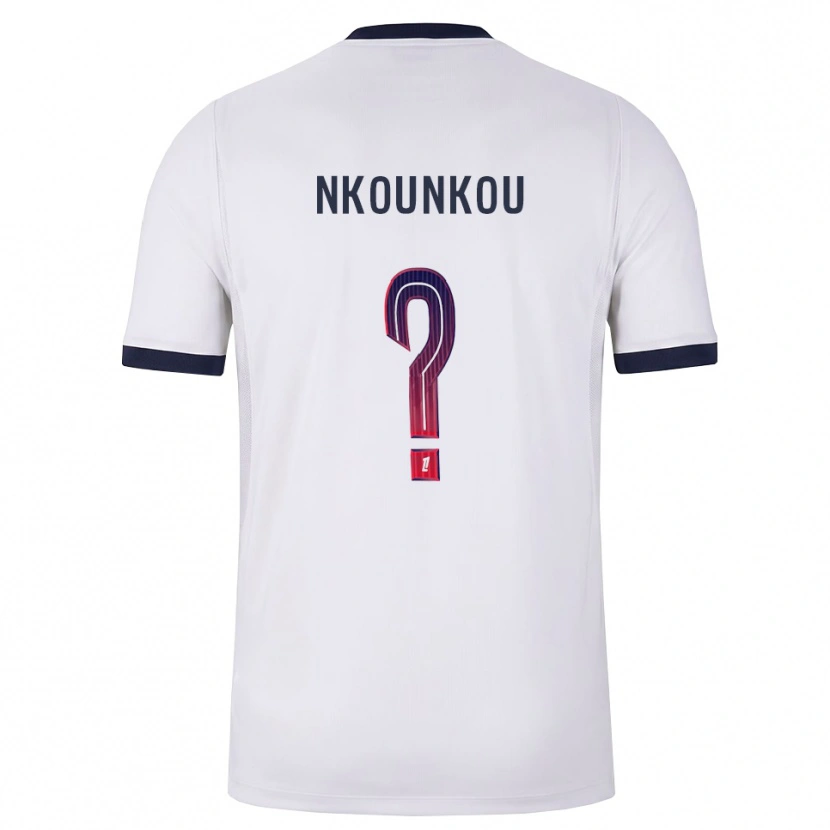 Danxen Homem Camisola Desthy Nkounkou #0 Branco Preto Vermelho Alternativa 2026/27 Camisa Brasil