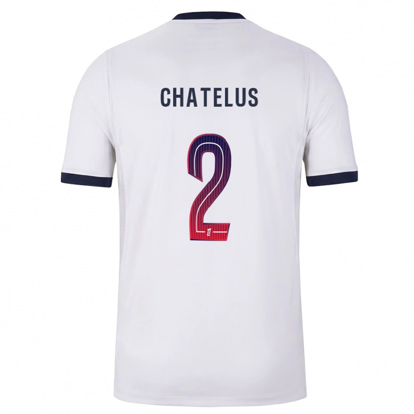 Danxen Homem Camisola Kelhyan Chatelus #2 Branco Preto Vermelho Alternativa 2026/27 Camisa Brasil