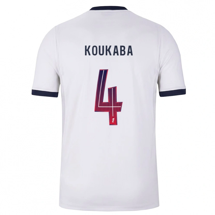 Danxen Homem Camisola Axel Koukaba #4 Branco Preto Vermelho Alternativa 2026/27 Camisa Brasil