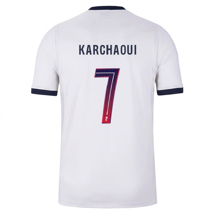 Danxen Homem Camisola Sakina Karchaoui #7 Branco Preto Vermelho Alternativa 2026/27 Camisa Brasil