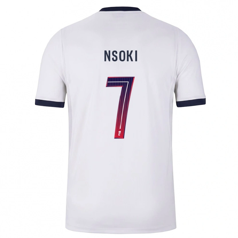 Danxen Homem Camisola Noah Nsoki #7 Branco Preto Vermelho Alternativa 2026/27 Camisa Brasil