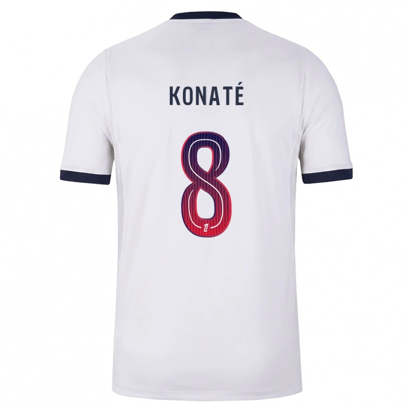 Danxen Homem Camisola Seydou Konaté #8 Branco Preto Vermelho Alternativa 2026/27 Camisa Brasil