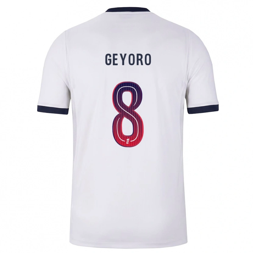 Danxen Homem Camisola Grace Geyoro #8 Branco Preto Vermelho Alternativa 2026/27 Camisa Brasil