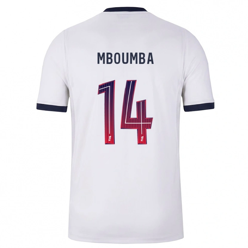 Danxen Homem Camisola Nathan Mboumba #14 Branco Preto Vermelho Alternativa 2026/27 Camisa Brasil