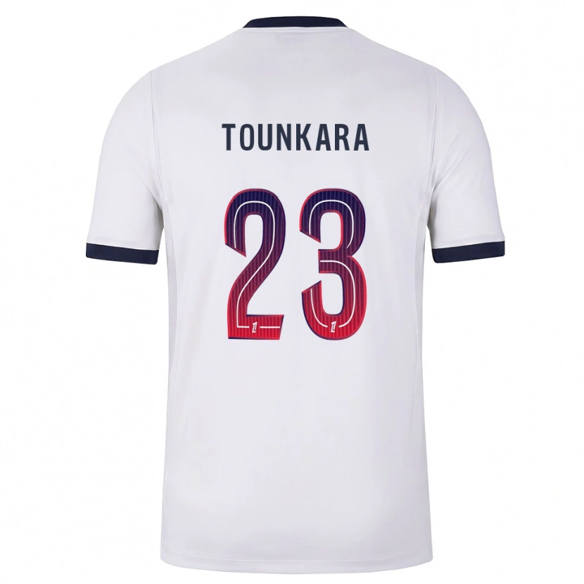 Danxen Homem Camisola Aïssatou Tounkara #23 Branco Preto Vermelho Alternativa 2026/27 Camisa Brasil