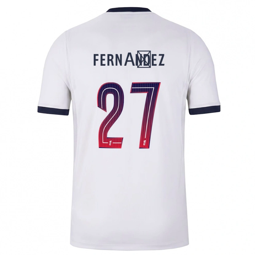 Danxen Homem Camisola Dro Fernández #27 Branco Preto Vermelho Alternativa 2026/27 Camisa Brasil