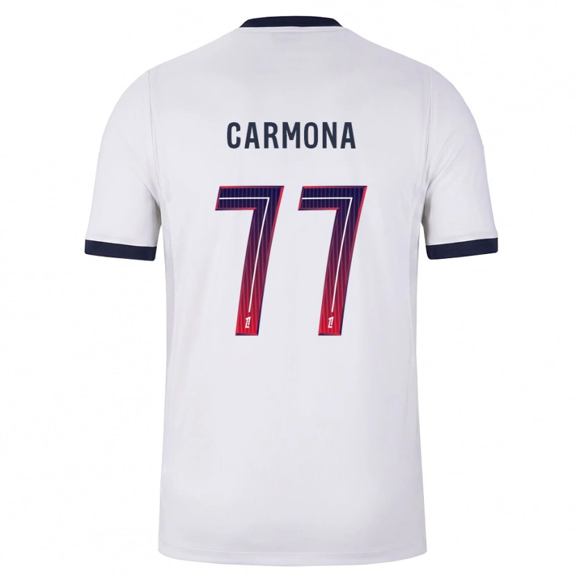 Danxen Homem Camisola Olga Carmona #77 Branco Preto Vermelho Alternativa 2026/27 Camisa Brasil