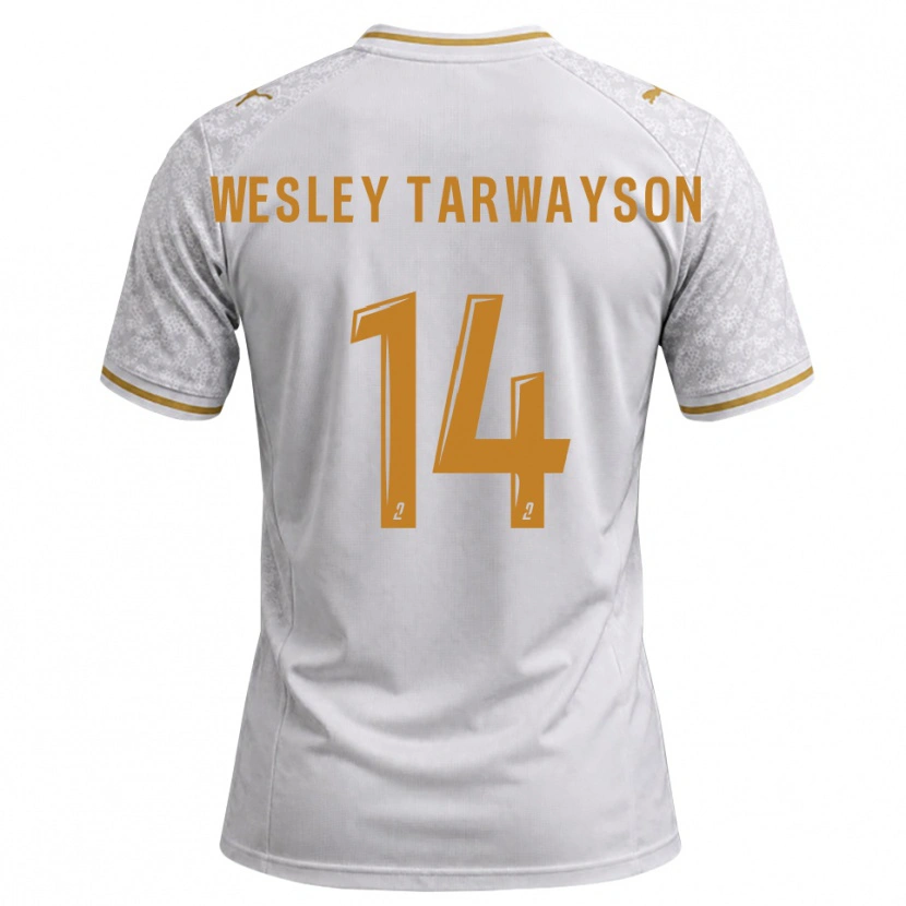 Danxen Homem Camisola James Wesley Tarwayson #14 Cinza Dourado Branco Alternativa 2026/27 Camisa Brasil