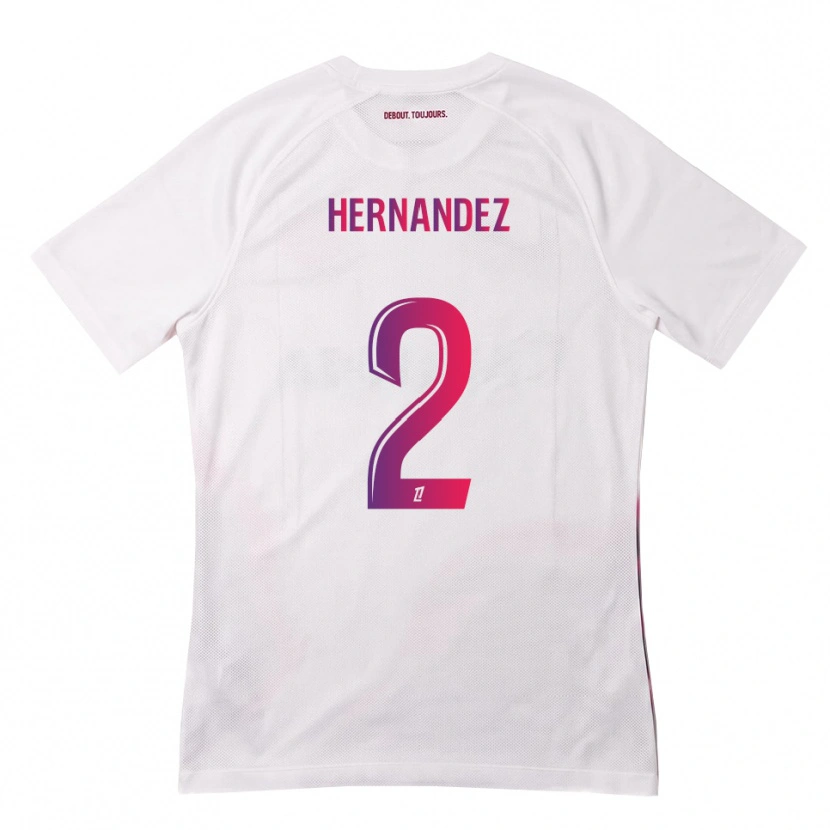 Danxen Homem Camisola Lucie Hernandez #2 Branco Rosa Roxo Alternativa 2026/27 Camisa Brasil