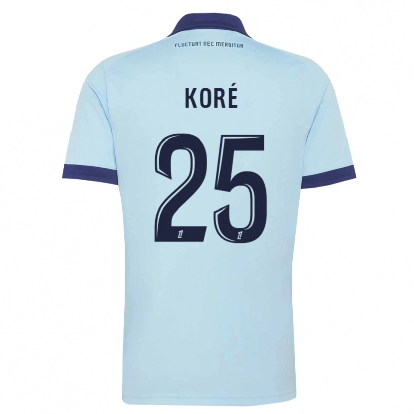 Danxen Homem Camisola Yoan Koré #25 Azul Centáurea Preto Alternativa 2026/27 Camisa Brasil