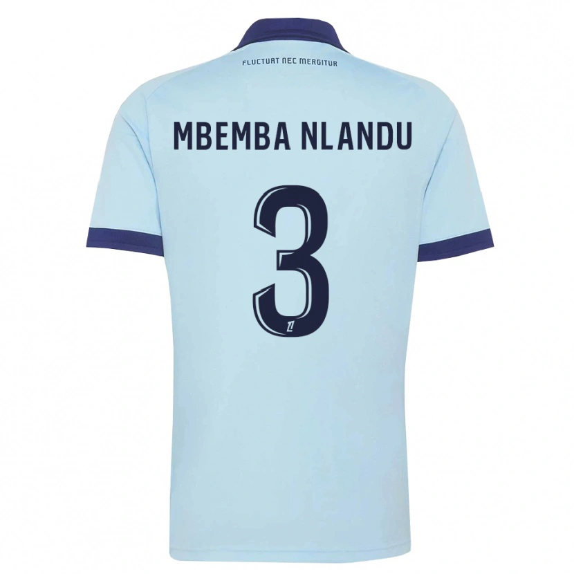 Danxen Homem Camisola Emmanuel Mbemba #3 Azul Centáurea Preto Alternativa 2026/27 Camisa Brasil