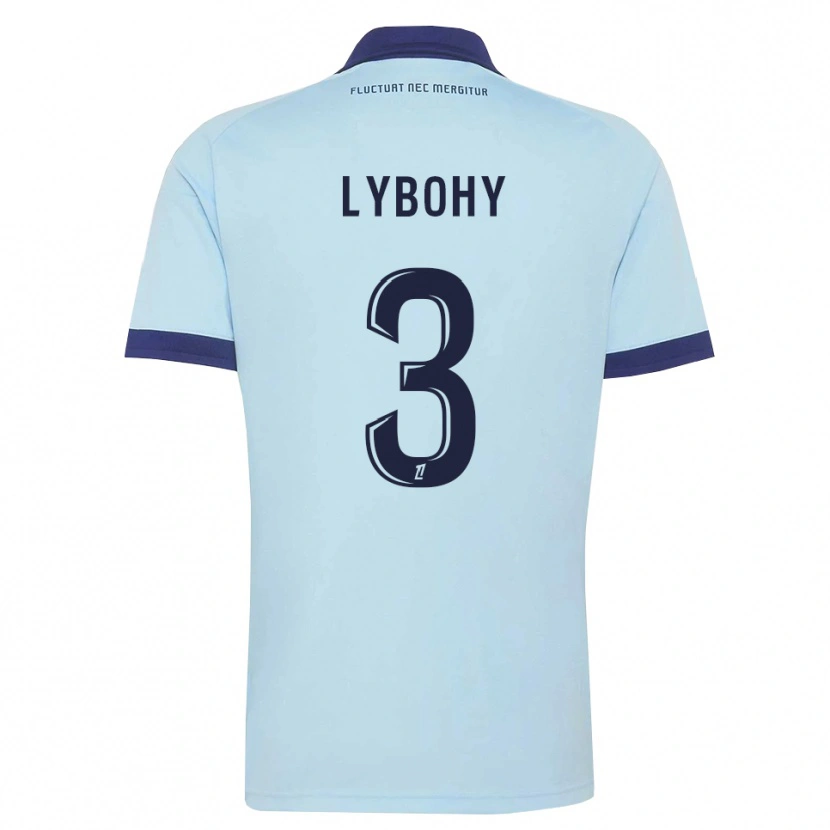 Danxen Homem Camisola Kyliann Lybohy #3 Azul Centáurea Preto Alternativa 2026/27 Camisa Brasil