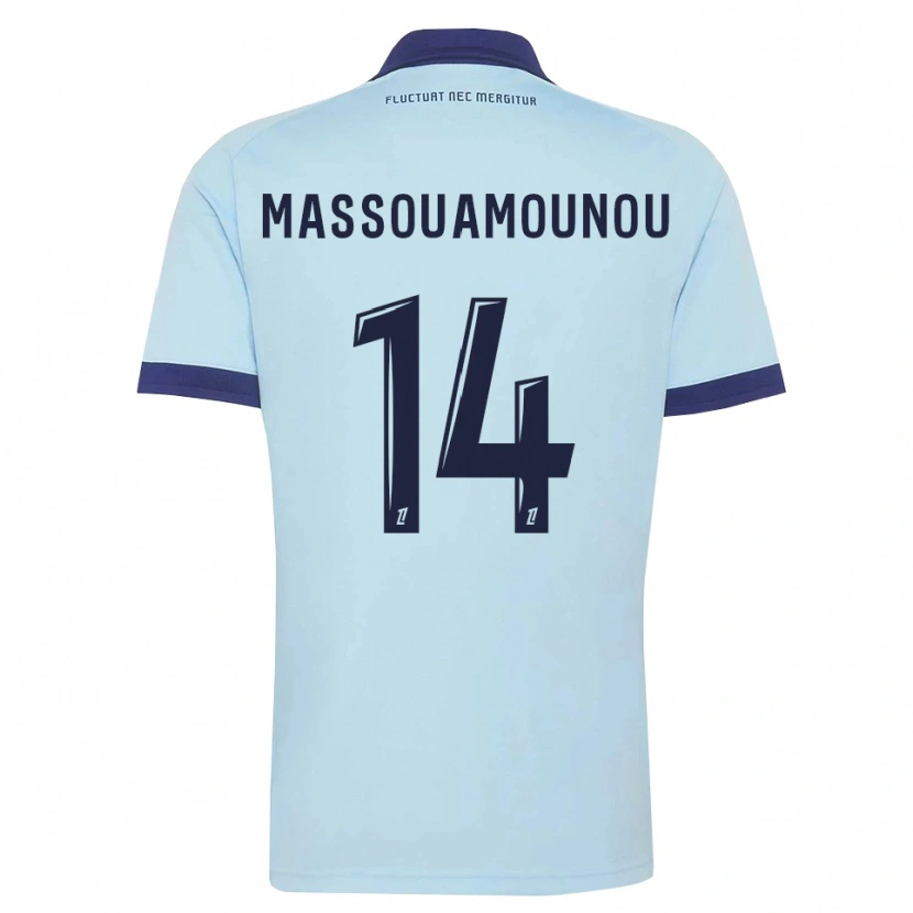 Danxen Homem Camisola Patino Massouamounou #14 Azul Centáurea Preto Alternativa 2026/27 Camisa Brasil