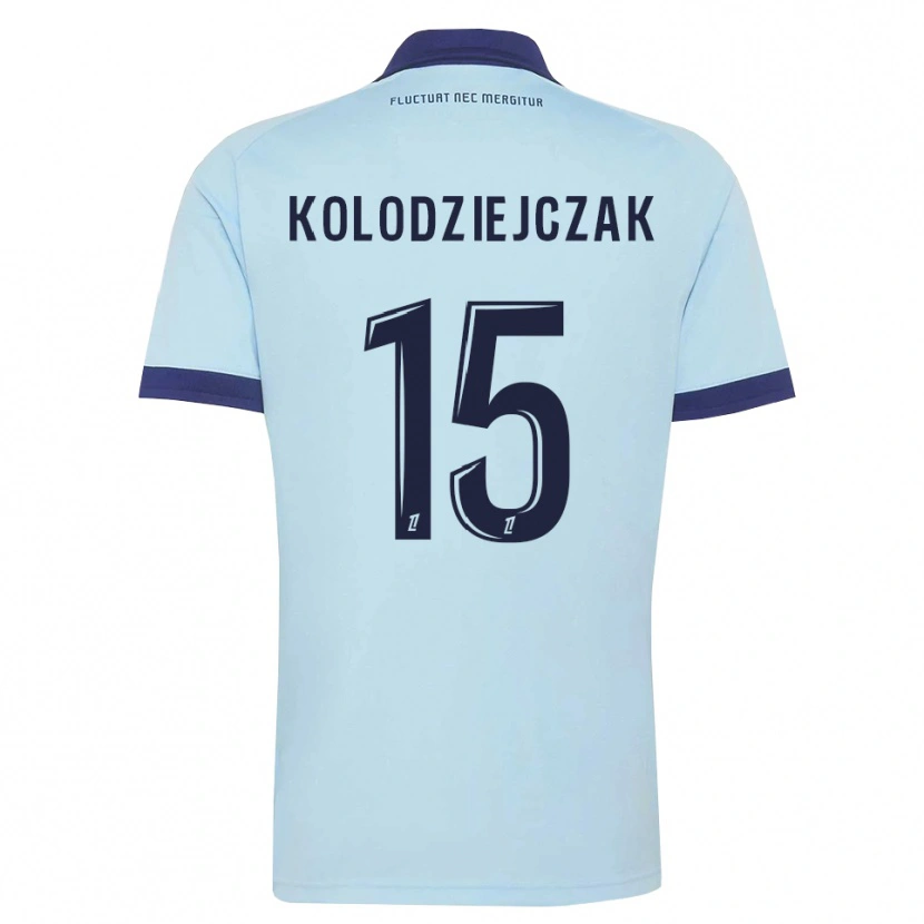 Danxen Homem Camisola Timothée Kolodziejczak #15 Azul Centáurea Preto Alternativa 2026/27 Camisa Brasil