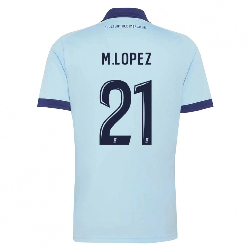 Danxen Homem Camisola Maxime Lopez #21 Azul Centáurea Preto Alternativa 2026/27 Camisa Brasil