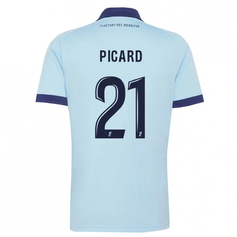 Danxen Homem Camisola Océane Picard #21 Azul Centáurea Preto Alternativa 2026/27 Camisa Brasil