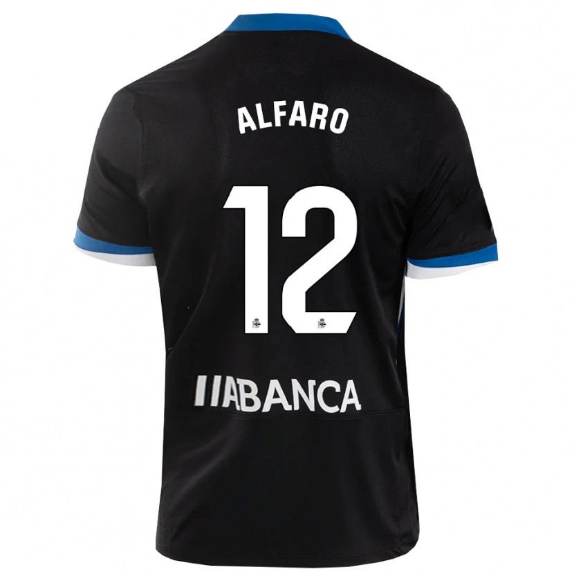 Danxen Homem Camisola Alejandro Alfaro #12 Preto Branco Azul Alternativa 2026/27 Camisa Brasil