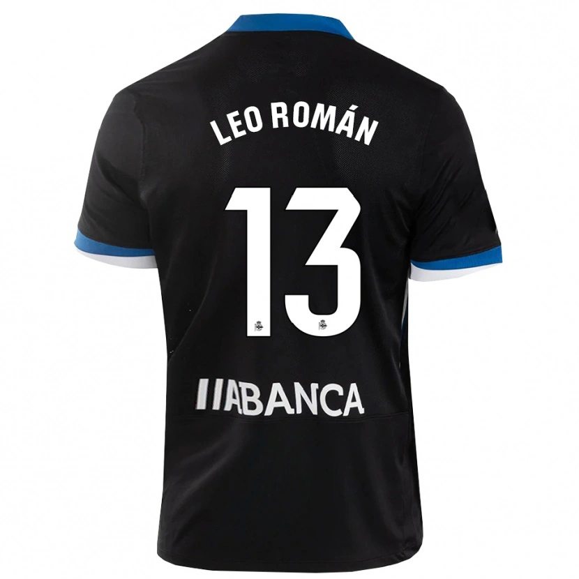Danxen Homem Camisola Leo Román #13 Preto Branco Azul Alternativa 2026/27 Camisa Brasil