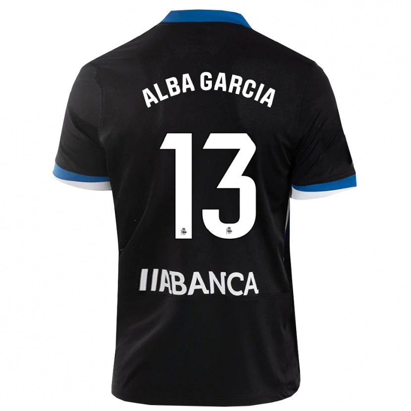 Danxen Homem Camisola Lucía Alba García #13 Preto Branco Azul Alternativa 2026/27 Camisa Brasil