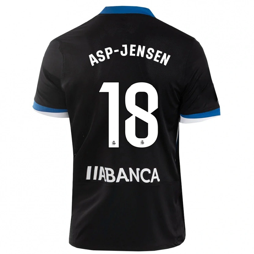 Danxen Homem Camisola Jonathan Asp Jensen #18 Preto Branco Azul Alternativa 2026/27 Camisa Brasil