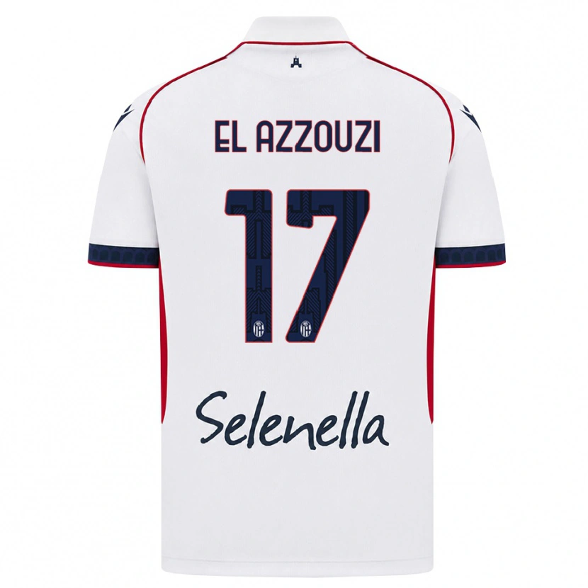 Danxen Homem Camisola Oussama El Azzouzi #17 Branco Vermelho Azul Real Alternativa 2026/27 Camisa Brasil