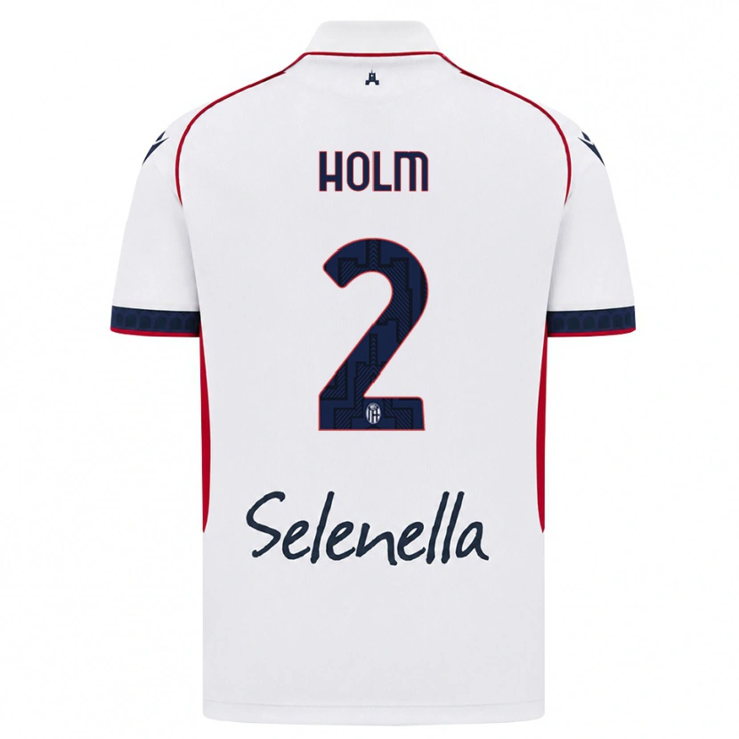 Danxen Homem Camisola Emil Holm #2 Branco Vermelho Azul Real Alternativa 2026/27 Camisa Brasil