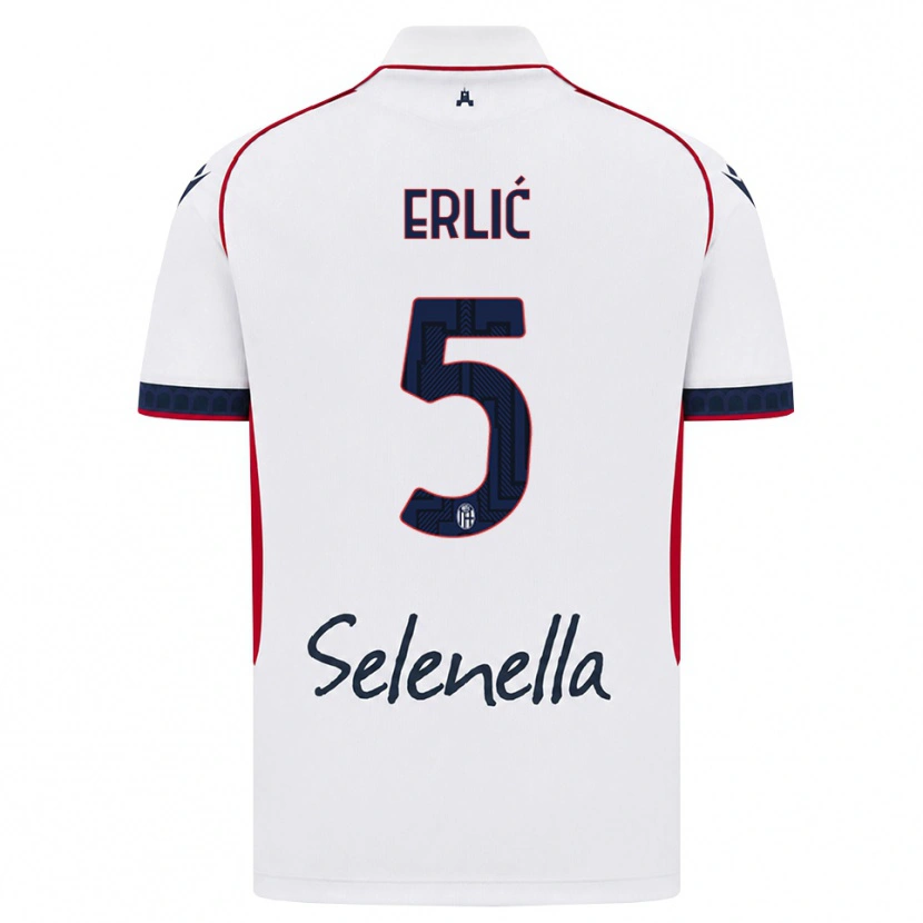 Danxen Homem Camisola Martin Erlić #5 Branco Vermelho Azul Real Alternativa 2026/27 Camisa Brasil