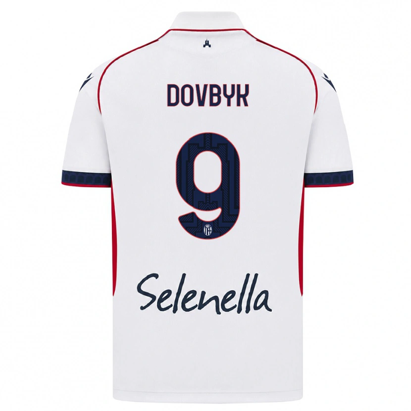 Danxen Homem Camisola Artem Dovbyk #9 Branco Vermelho Azul Real Alternativa 2026/27 Camisa Brasil