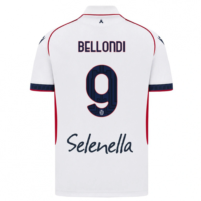 Danxen Homem Camisola Nicolò Bellondi #9 Branco Vermelho Azul Real Alternativa 2026/27 Camisa Brasil