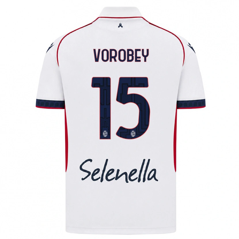 Danxen Homem Camisola Maksym Vorobey #15 Branco Vermelho Azul Real Alternativa 2026/27 Camisa Brasil
