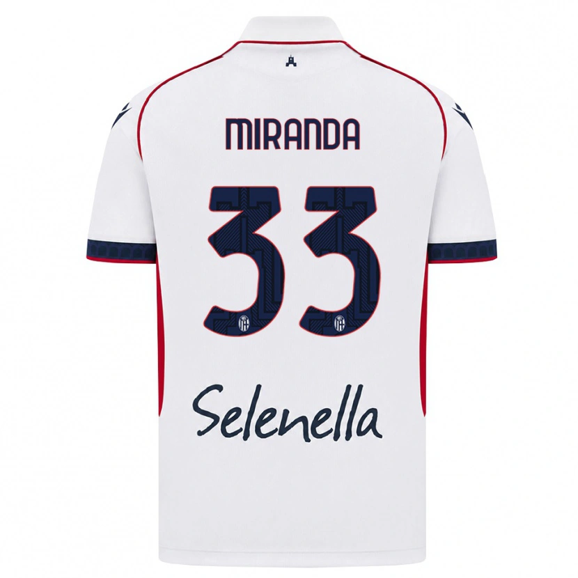 Danxen Homem Camisola Juan Miranda #33 Branco Vermelho Azul Real Alternativa 2026/27 Camisa Brasil