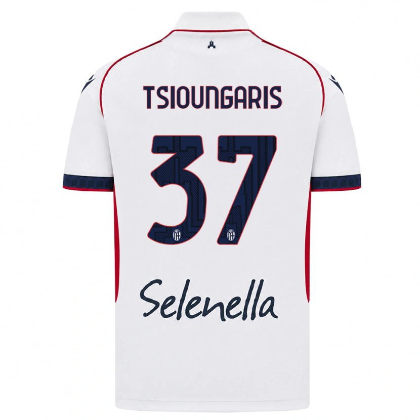 Danxen Homem Camisola Theodoros Tsioungaris #37 Branco Vermelho Azul Real Alternativa 2026/27 Camisa Brasil