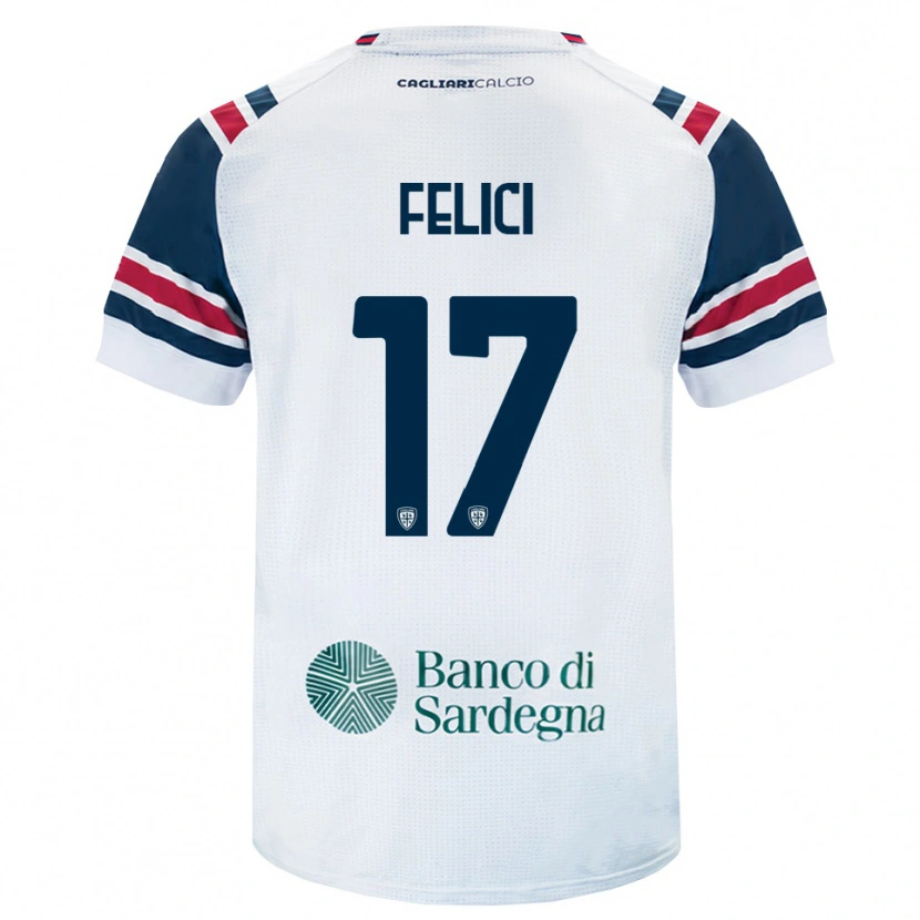 Danxen Homem Camisola Mattia Felici #17 Branco Vermelho Verde Alternativa 2026/27 Camisa Brasil