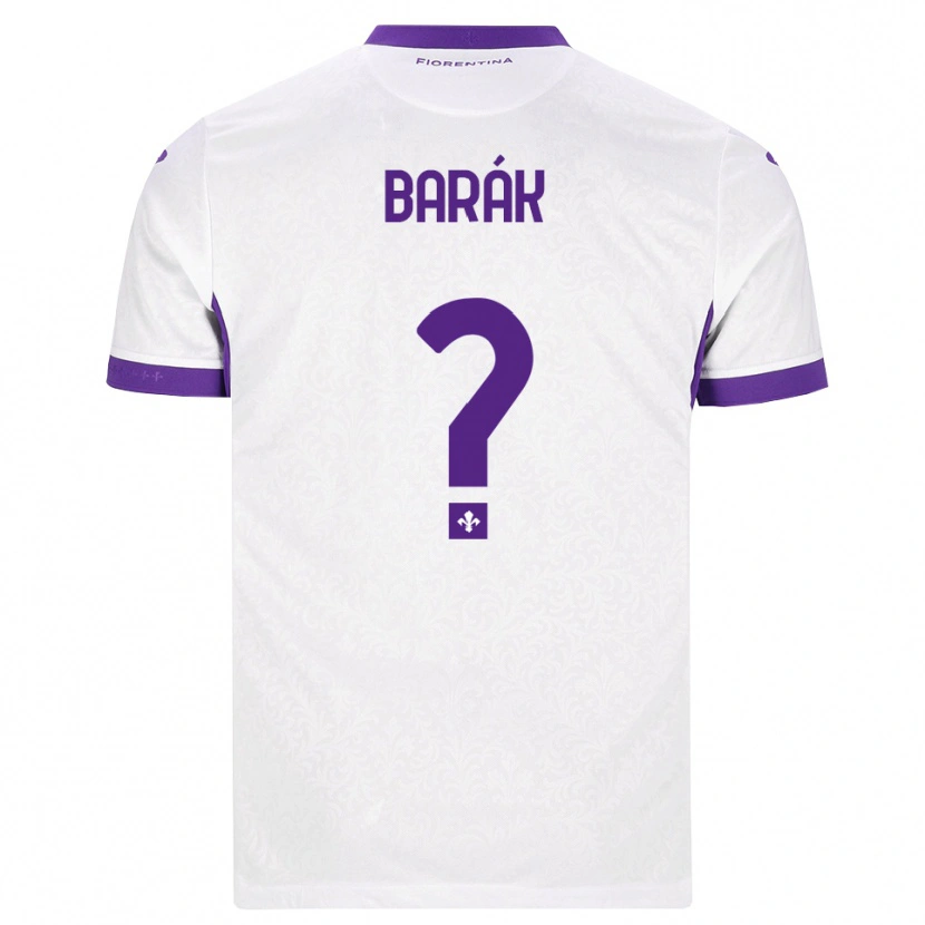 Danxen Homem Camisola Antonín Barák #0 Branco Roxo Alternativa 2026/27 Camisa Brasil