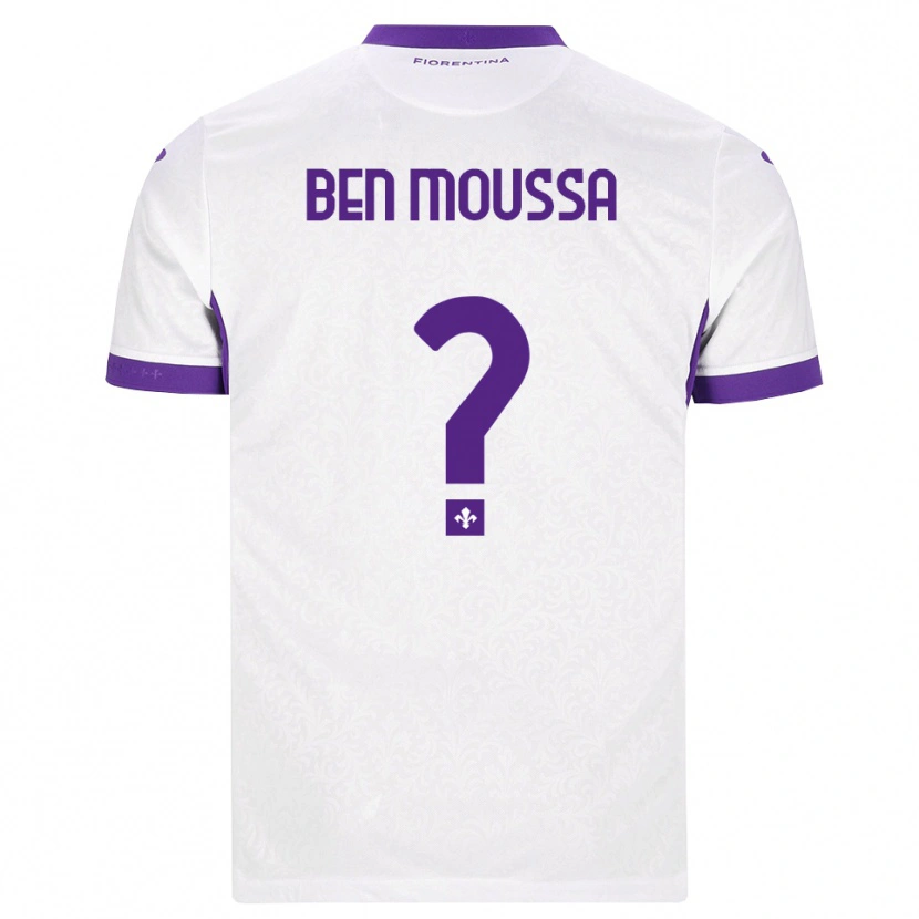 Danxen Homem Camisola Mehdi Ben Moussa #0 Branco Roxo Alternativa 2026/27 Camisa Brasil