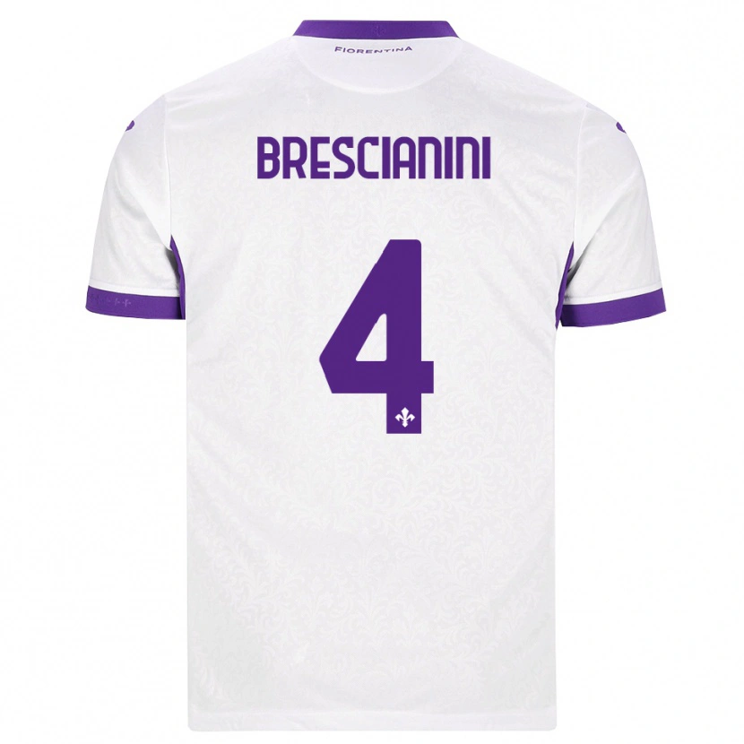 Danxen Homem Camisola Marco Brescianini #4 Branco Roxo Alternativa 2026/27 Camisa Brasil
