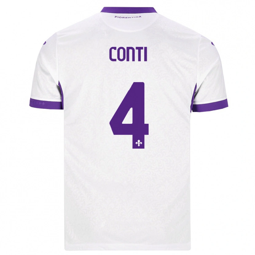Danxen Homem Camisola Gabriele Conti #4 Branco Roxo Alternativa 2026/27 Camisa Brasil