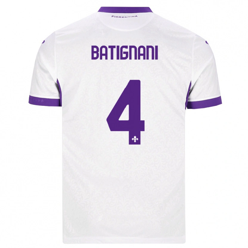 Danxen Homem Camisola Francesco Batignani #4 Branco Roxo Alternativa 2026/27 Camisa Brasil